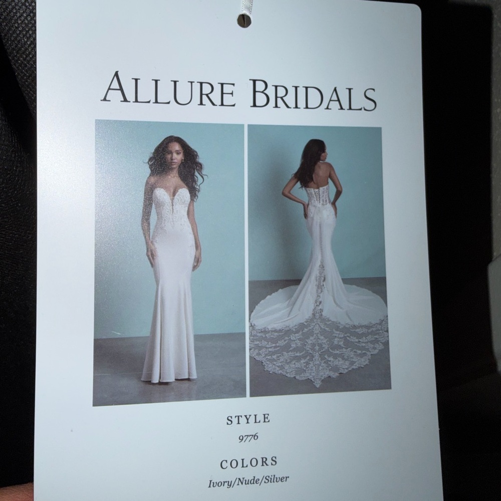 Allure Bridals Ivory and Silver Gown - Picture 3 of 8